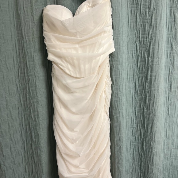 Oh Polly White Corset Dress - Picture 1 of 6